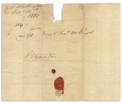 George Washington Franking Signature During the Revolutionary War -- From 25 September 1777 Just One Day Before the British Captured Philadelphia